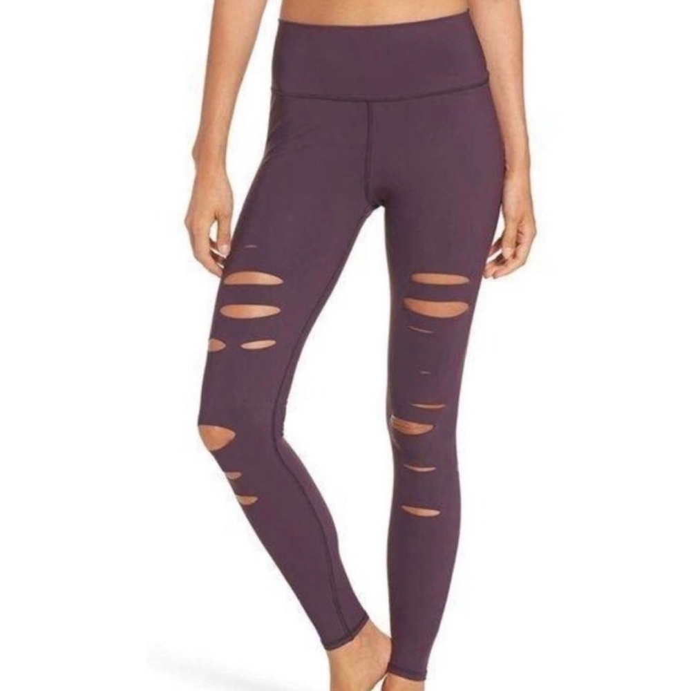 ALO EUC Ripped Warrior Leggings